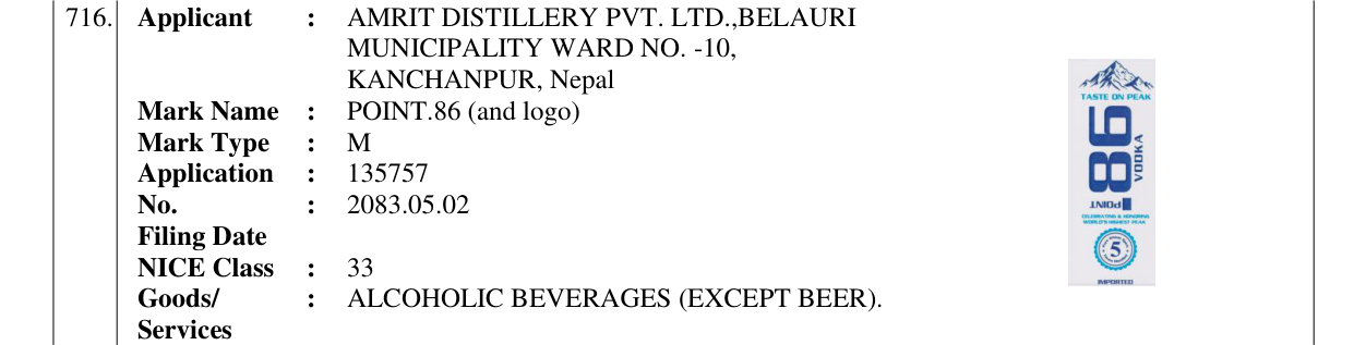 Original bulletin entry for POINT.86 (and logo)
