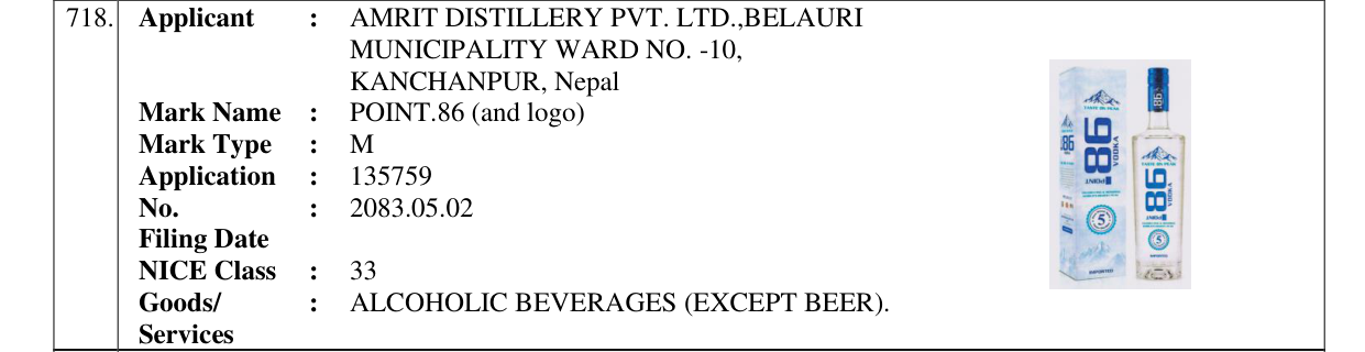 Original bulletin entry for POINT.86 (and logo)
