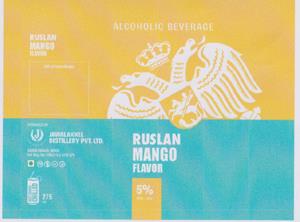 RUSLAN MANGO FLAVOR (and logo) trademark logo
