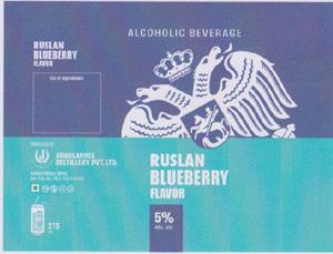 RUSLAN BLUEBERRY FLAVOR (and logo) trademark logo