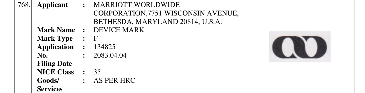 Original bulletin entry for DEVICE MARK