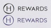 H REWARDS (and logo) trademark logo