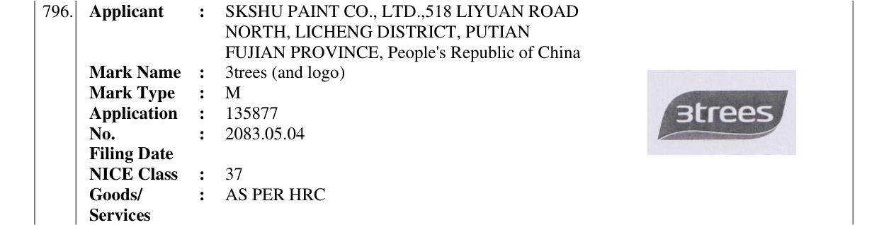 Original bulletin entry for 3trees (and logo)