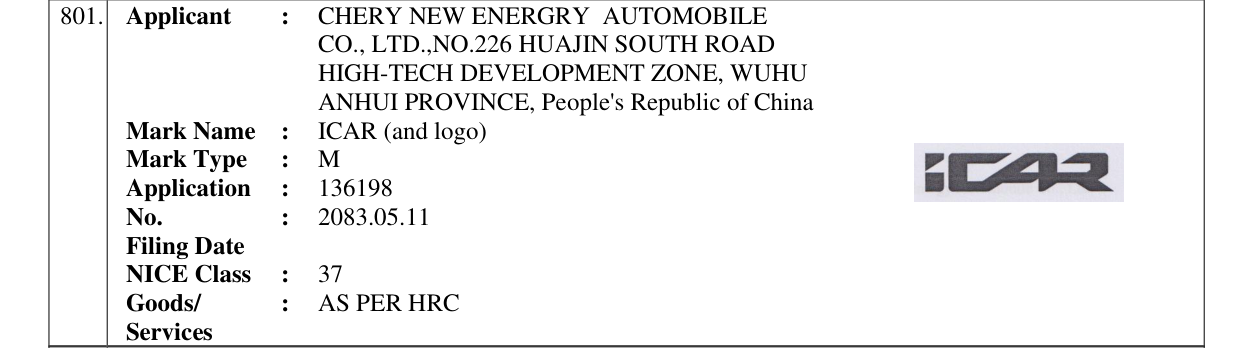 Original bulletin entry for ICAR (and logo)