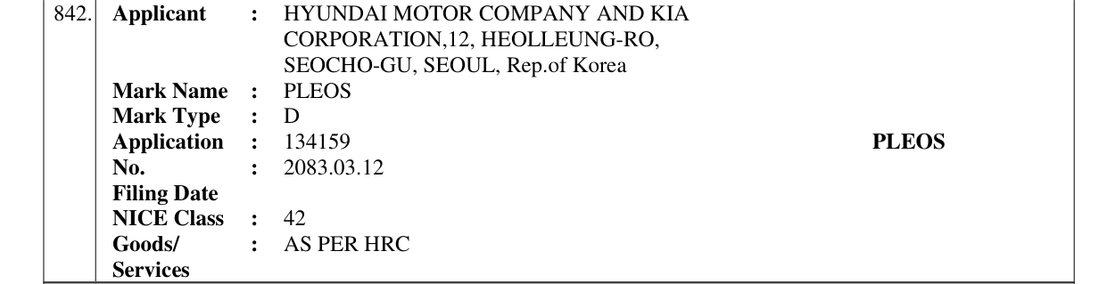 Original bulletin entry for PLEOS