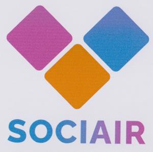 SOCIAIR (and logo) trademark logo