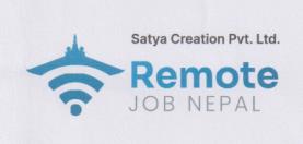 REMOTE JOB NEPAL (and logo) trademark logo