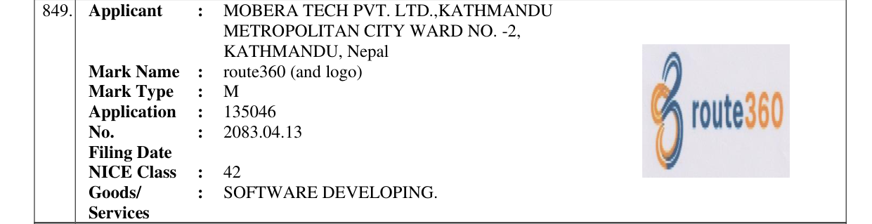 Original bulletin entry for route360 (and logo)