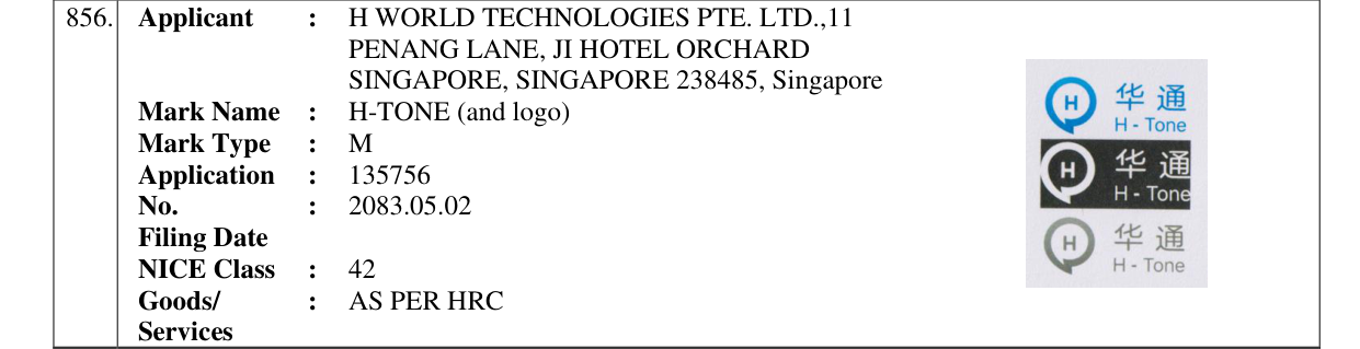 Original bulletin entry for H-TONE (and logo)