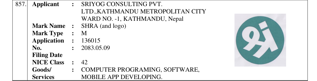 Original bulletin entry for SHRA (and logo)