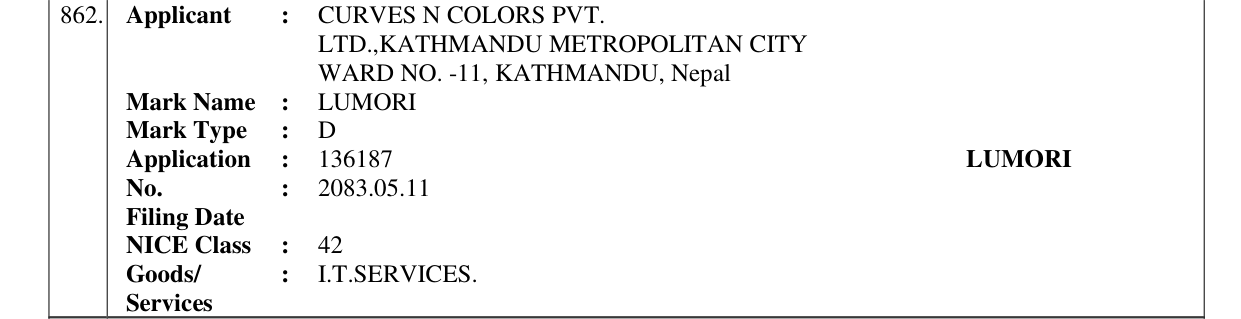 Original bulletin entry for LUMORI