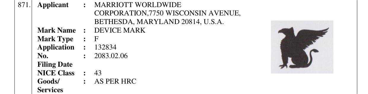 Original bulletin entry for DEVICE MARK