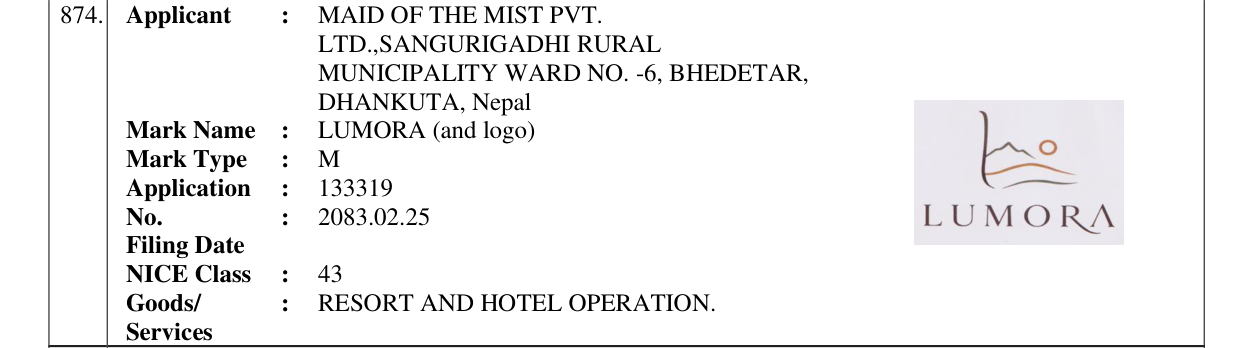 Original bulletin entry for LUMORA (and logo)