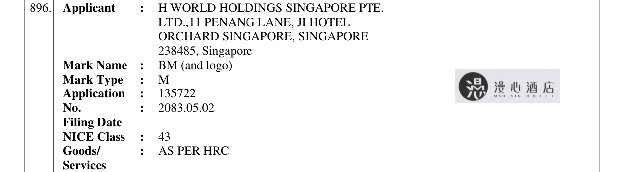 Original bulletin entry for BM (and logo)