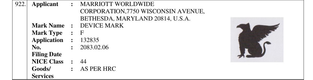 Original bulletin entry for DEVICE MARK