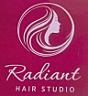 RADIANT HAIR STUDIO (and logo) trademark logo