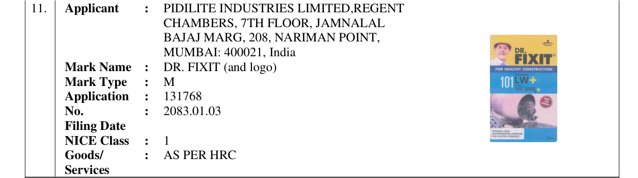 Original bulletin entry for DR. FIXIT (and logo)