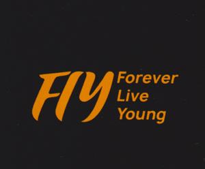 FLY FOREVER LIVE YOUNG (and logo) trademark logo