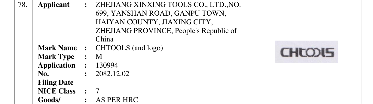 Original bulletin entry for CHTOOLS (and logo)