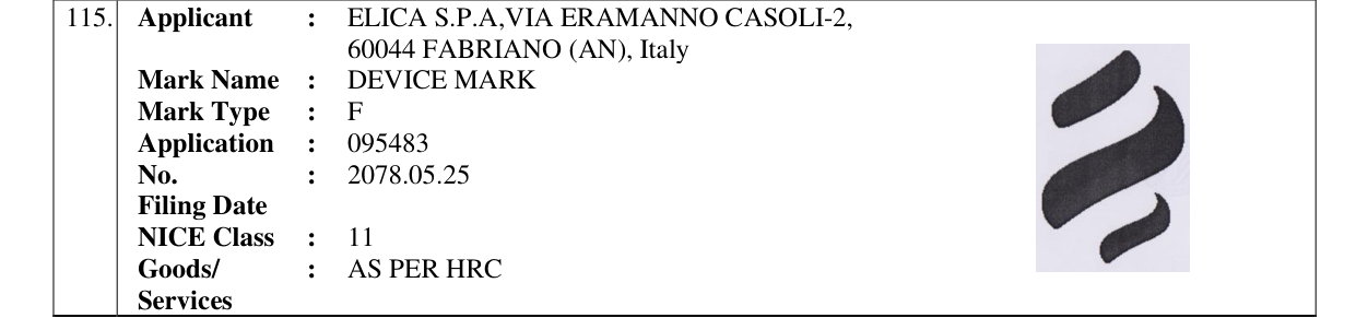 Original bulletin entry for DEVICE MARK