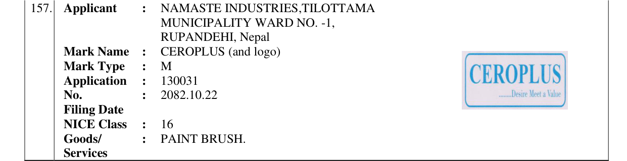 Original bulletin entry for CEROPLUS (and logo)