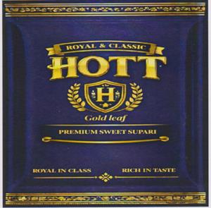 ROYAL&CLASSIC HOTT GOLD LEAF PREMIUM SWEET SUPARI (and logo) trademark logo