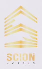 SCION HOTELS (and logo) trademark logo