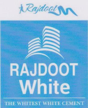 RAJDOOT WHITE (and logo) trademark logo