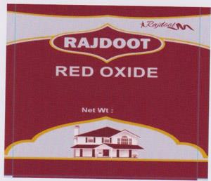 RAJDOOT RED OXIDE (and logo) trademark logo