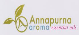 ANNAPURNA AROMA ESSENTIAL OILS (and logo) trademark logo