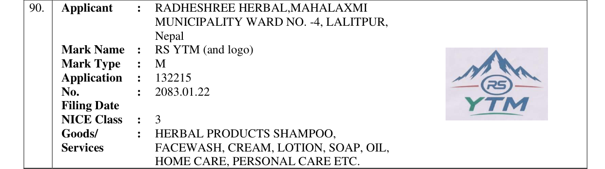 Original bulletin entry for RS YTM (and logo)