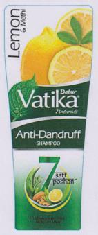 DABUR VATIKA ANTI-DANDRUFF SHAMPOO (and logo) trademark logo