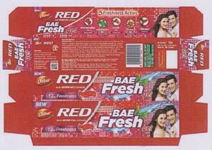 DABUR RED BAE FRESH GEL (and logo) trademark logo