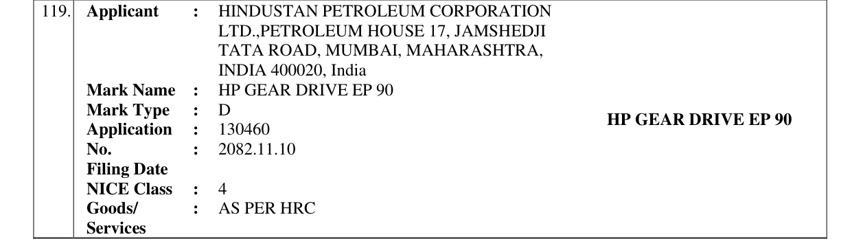 Original bulletin entry for HP GEAR DRIVE EP 90