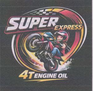 SUPER EXPRESS 4T ENGINE OIL (and logo) trademark logo