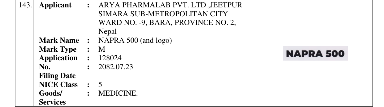 Original bulletin entry for NAPRA 500 (and logo)