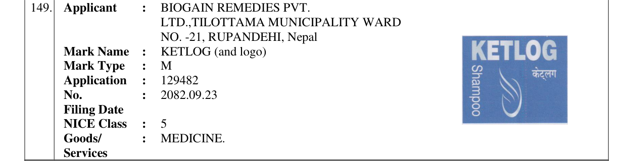 Original bulletin entry for KETLOG (and logo)