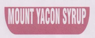 MOUNT YACON SYRUP (and logo) trademark logo