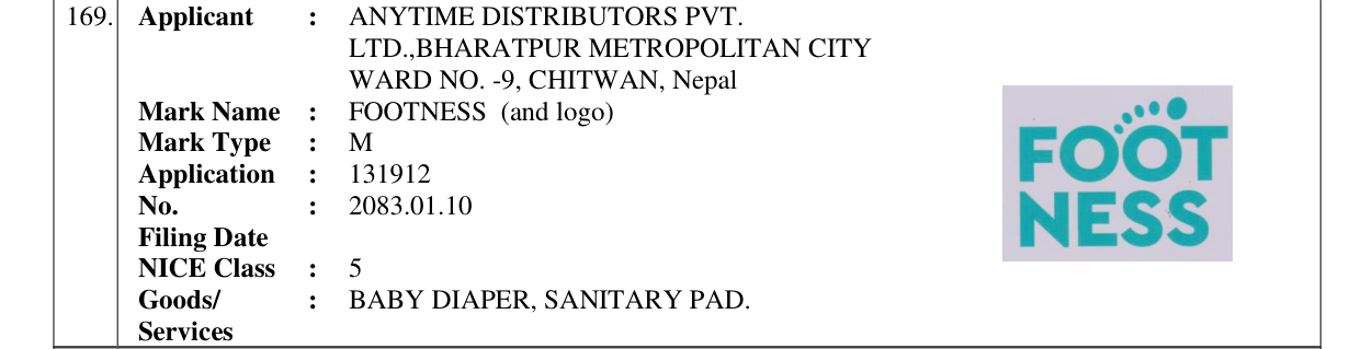 Original bulletin entry for FOOTNESS (and logo)