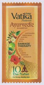 VATIKA NATURAL AYURVEDIC SHAMPOO (and logo) trademark logo