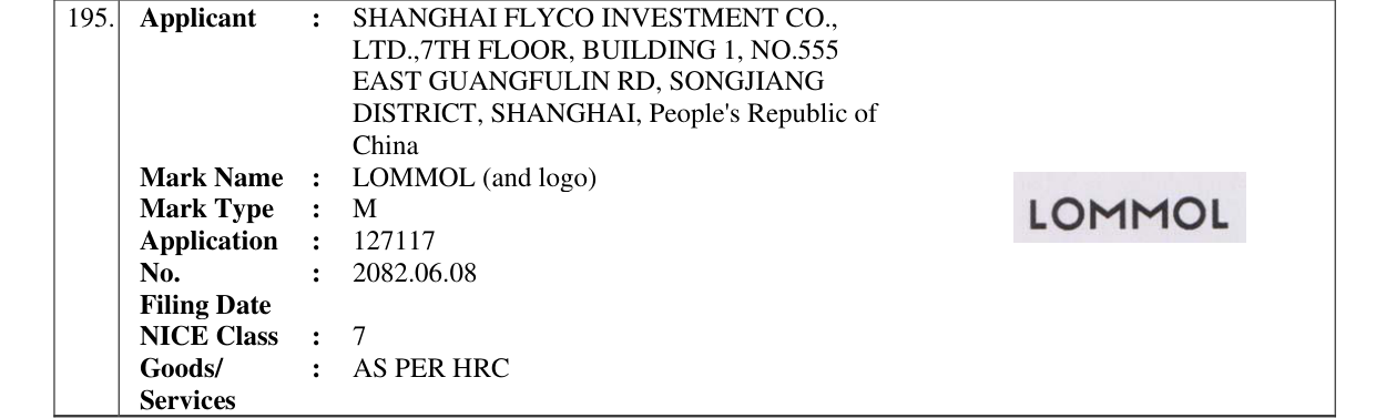 Original bulletin entry for LOMMOL (and logo)