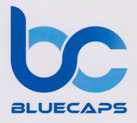 BLUE CAPS (and logo) trademark logo