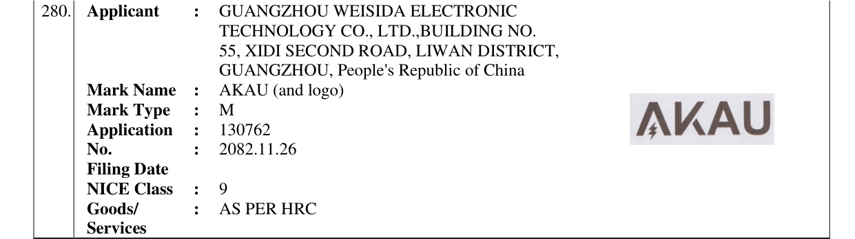 Original bulletin entry for AKAU (and logo)
