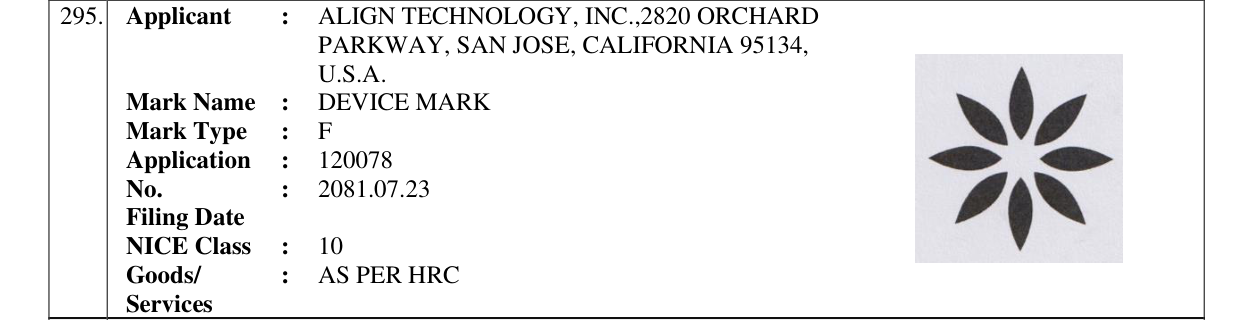 Original bulletin entry for DEVICE MARK