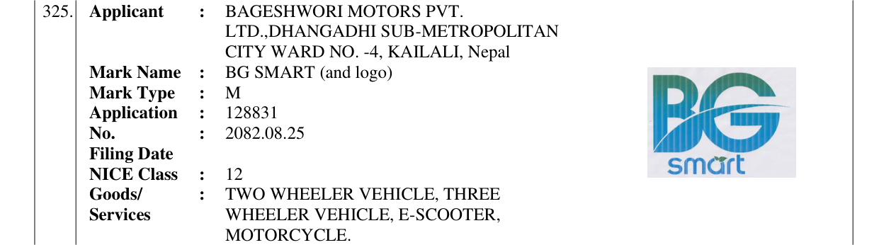 Original bulletin entry for BG SMART (and logo)
