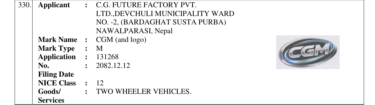 Original bulletin entry for CGM (and logo)