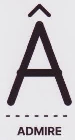 ADMIRE (and logo) trademark logo