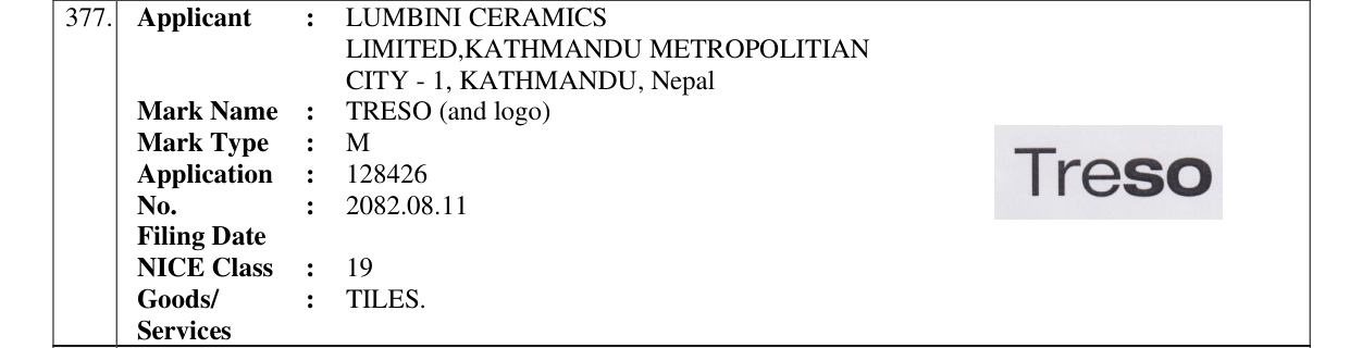 Original bulletin entry for TRESO (and logo)