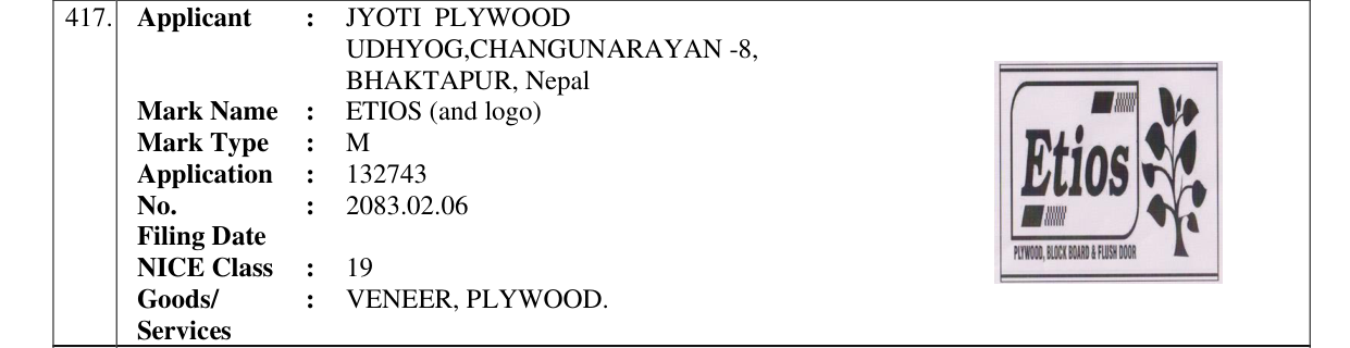 Original bulletin entry for ETIOS (and logo)