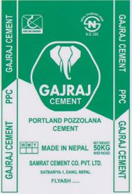GAJRAJ CEMENT (and logo) trademark logo